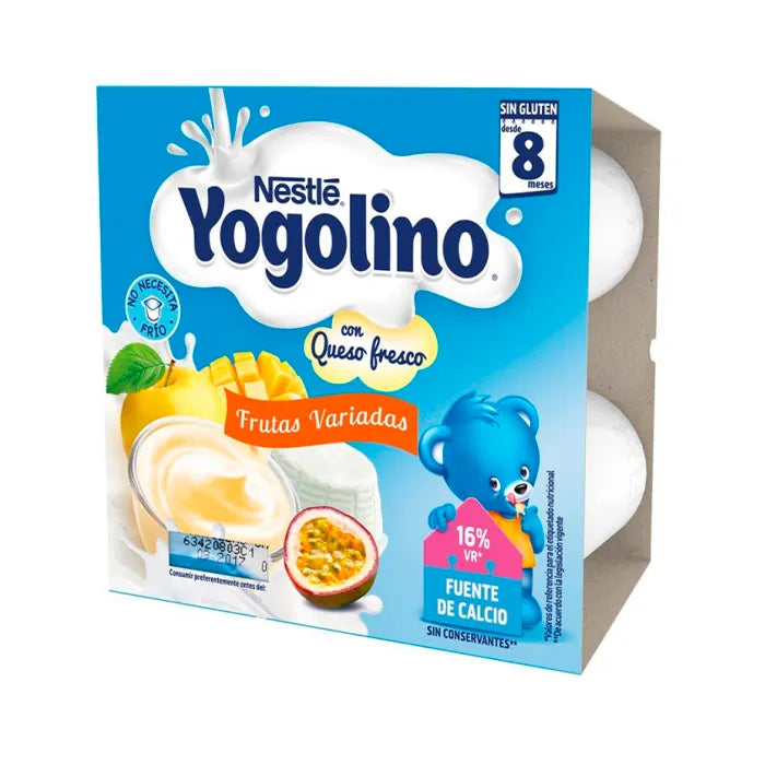 Nestle Nestlé Yogolino Fresh Cheese With Assorted Fruits, 4x100 g