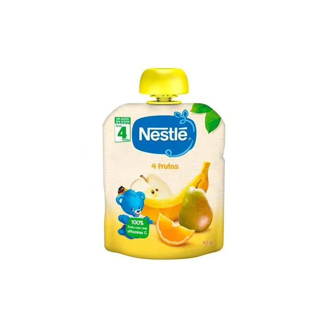 Nestle 3x Nestlé Puree 4 Fruits, 90 g