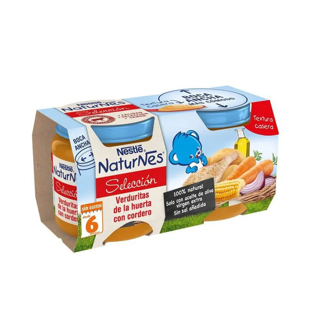 Nestle Naturnes Selección Potito Verduritas Con Cordero 2 Ud, 200 g