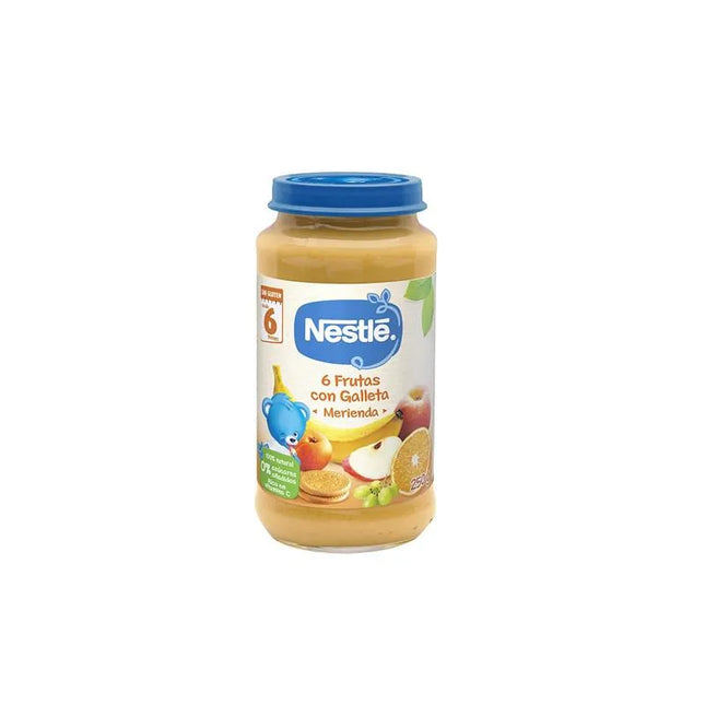 Nestle Nestlé Tarrito 6 Frutas Con Galleta Merienda 6m, 250 g