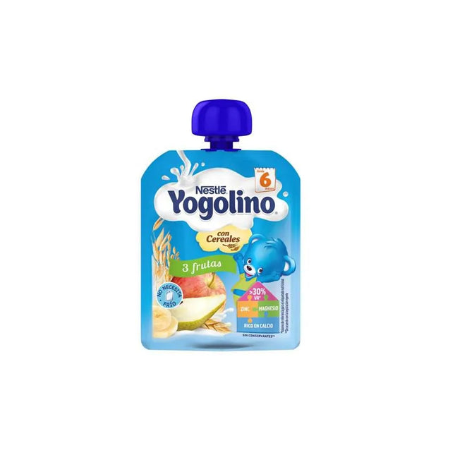 Nestle Nestlé Yogolino Bolsita 3 Frutas Con Cereales 6m, 90 g