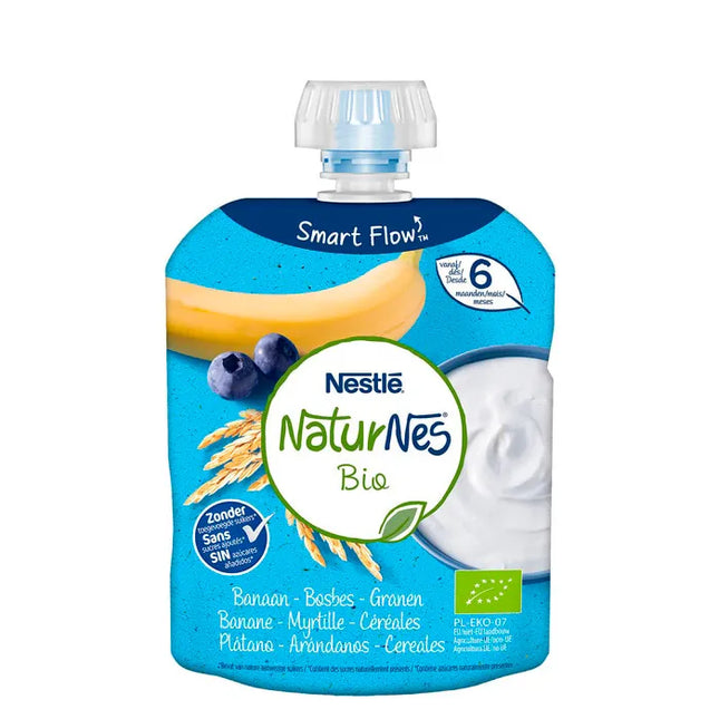 Naturnes Bio Banana Blueberries and Cereals, 90 g