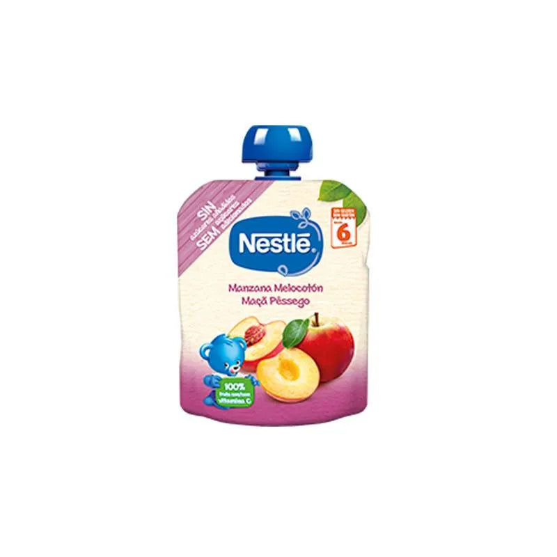 Nestle Nestlé Bolsita Manzana y Melocotón 6m, 90 g