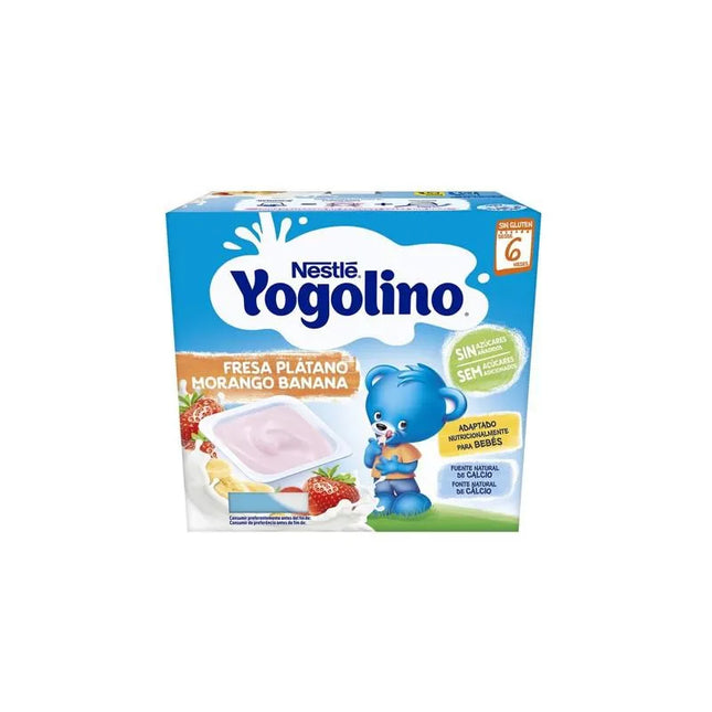 Nestle Nestlé Yogolino Fresa y Plátano 6m, 4x 100 g