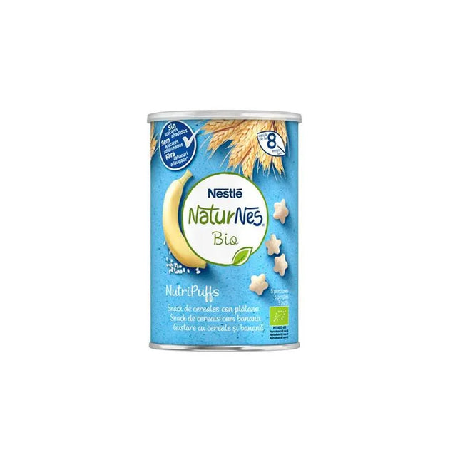 Nestle Nestlé Naturnes Bio Nutripuffs Snack Cereales Con Plátano 8m, 35 g