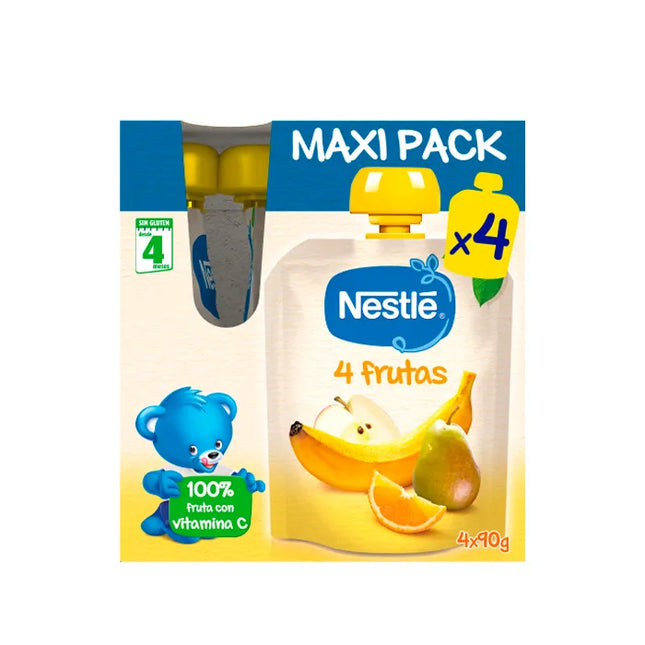 Nestle Sachet of 4 fruits 4x90 g Maxi Pack