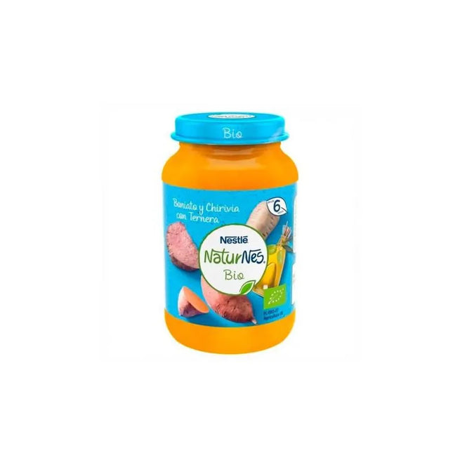Nestle Nestlé Naturnes Bio Tarrito Boniato y Chirivía Con Ternera 6m, 190 g