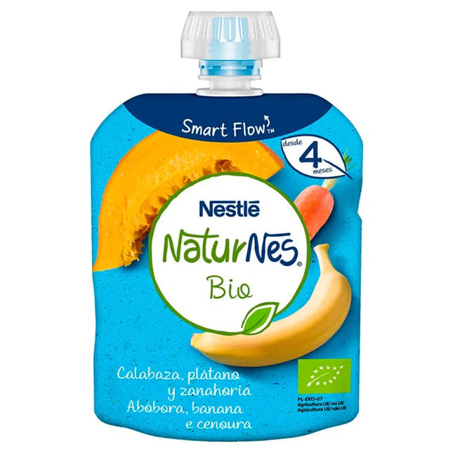 Nestle Nestlé Naturnes Bio Pumpkin Banana Carrot Sachets, 90 g