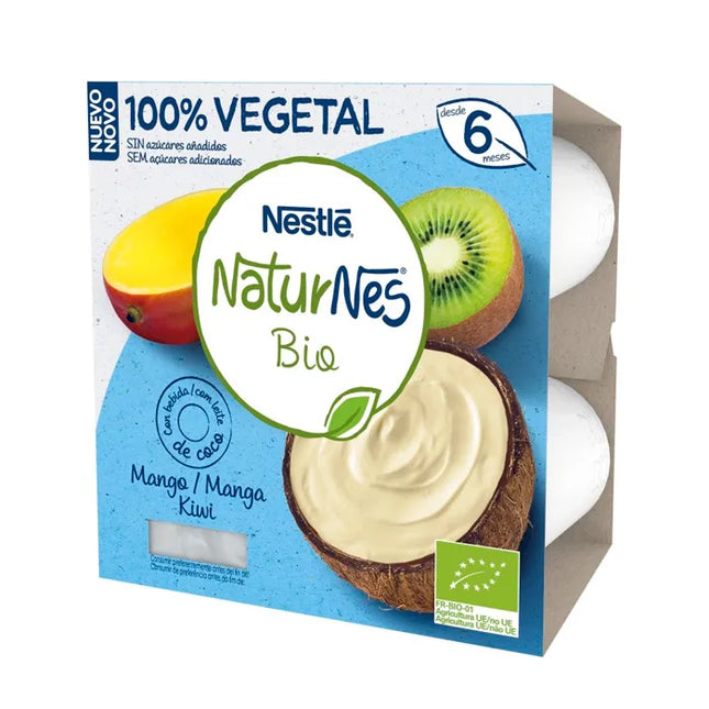 Naturnes Bio Vegan Mango Kiwi Portion, 4x90 g