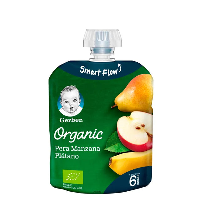 Gerber Organic Pear Apple and Banana, 90 g