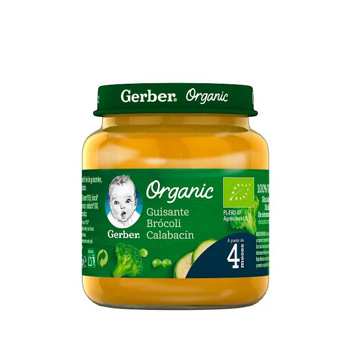 Gerber Organic Pea Broccoli and Courgette, 125 g