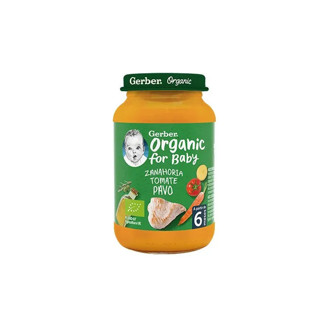 Gerber Organic Carrot Tomato Turkey 1U, 190 g