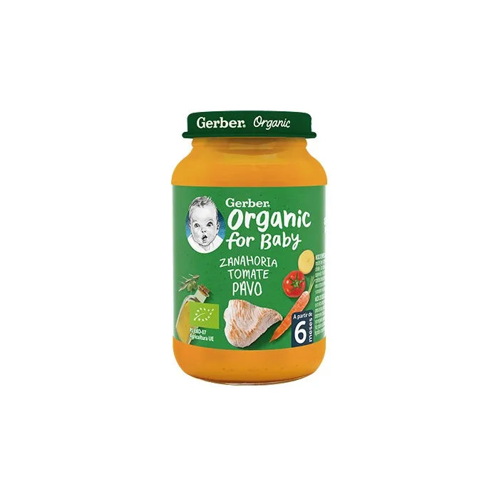 Gerber Organic Carrot Tomato Turkey 1U, 190 g