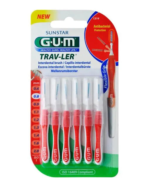 Sunstar Gum Trav-Ler Interdental Brush Iso1 1314 0,8mm, 6 Units
