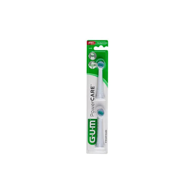 GUM Power Care Spare Part Electric Brush, 2 Units