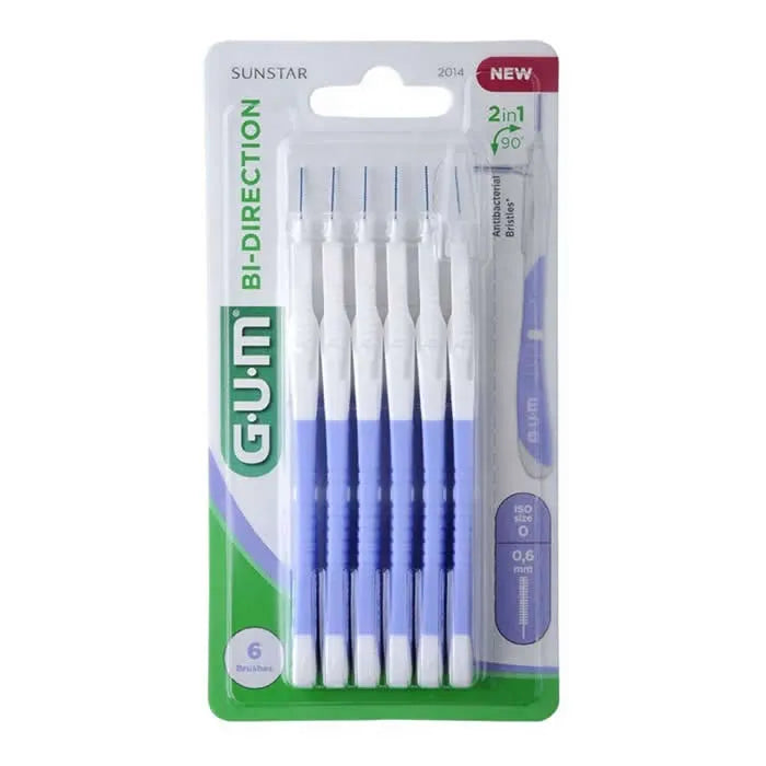 GUM Bi Direction XS 0,6MM 6 PCS