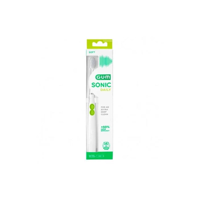 GUM Sonic Daily Battery Powered White Brush
