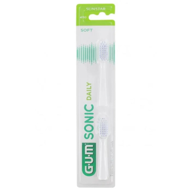 GUM Sonic Daily Refills White Brush 2U