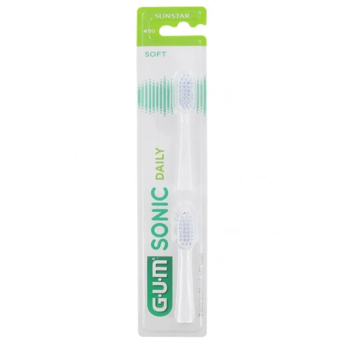GUM Sonic Daily Refills White Brush 2U