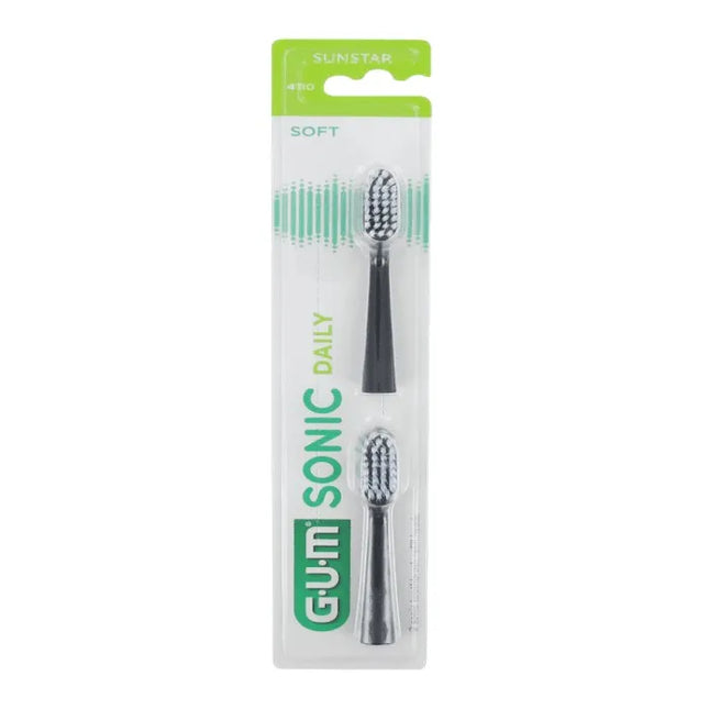 GUM Sonic Daily Refills Black Brush 2U