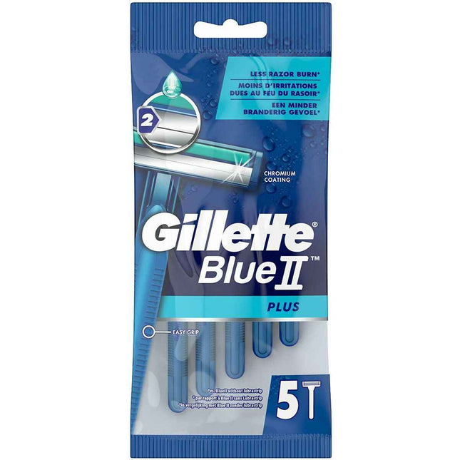 Gillette Blue Ii Plus Cuchilla Afeitar Desechables 5 U Unisex