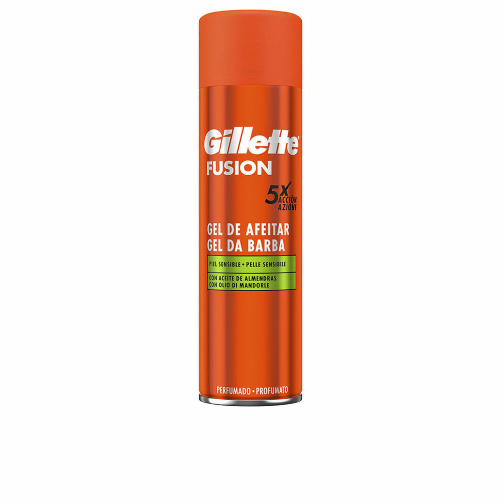 Gillette Fusion – Gel De Afeitar Piel Sensible Unisex, 200 ml