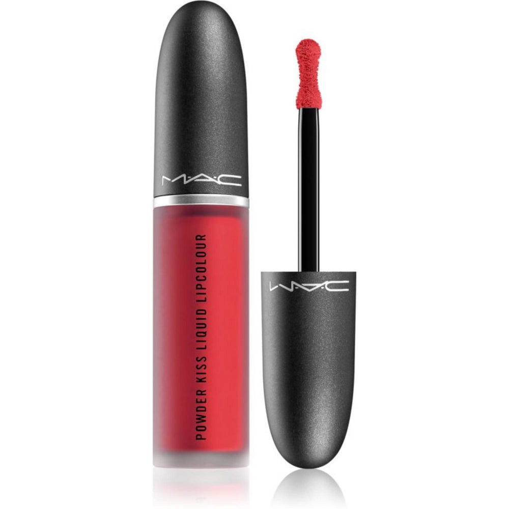 MAC Powder Kiss – Liquid Lipstick for Women, 975, Ruby Boo, 5 ml