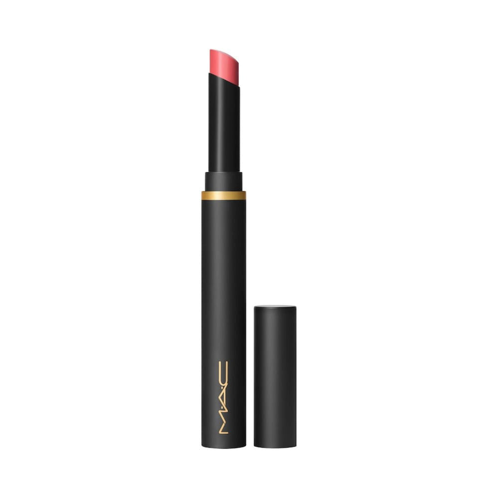MAC Powder Kiss Velvet Blur – Cream Lipstick for Women, 898, Outrage, 2 g