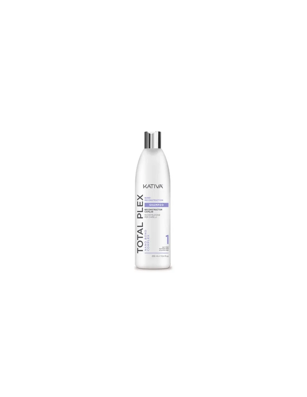 Kativa Total Plex Champú Reconstructor Unisex, 355 ml