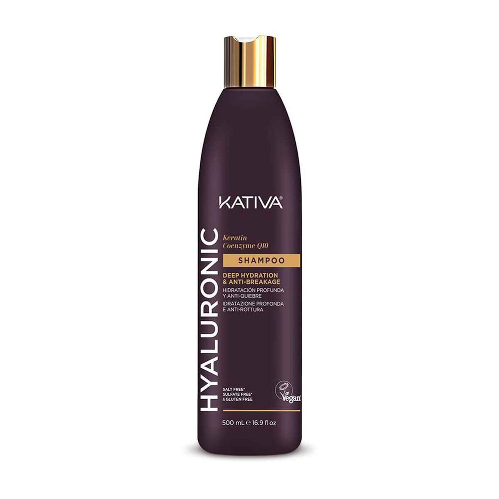 Kativa Hyaluronic Keratin y Coenzyme Q10 – Shampoo Unisex, 500 ml