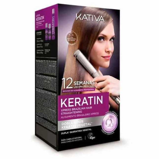Kativa Keratin Alisado Brasileño Express Kit Unisex, 150 ml