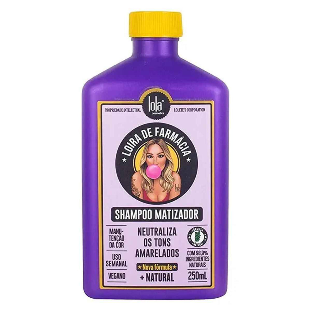 LOLA Cosmetics Loira De Farmácia – Shampoo Matizador Unisex, 250 ml