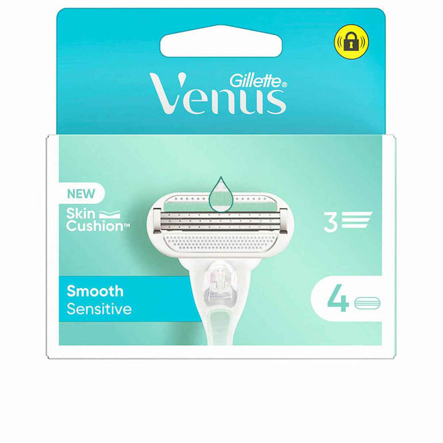 Gillette Venus Smooth Sensitive Cargador 4 Recambios Unisex