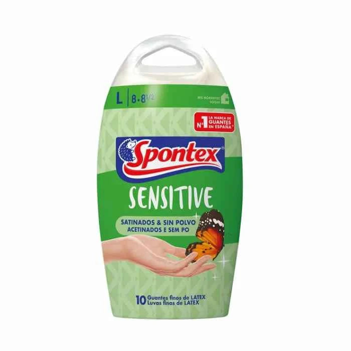 Spontex Latex Sensitive Satin Powder Free Gloves Size L
