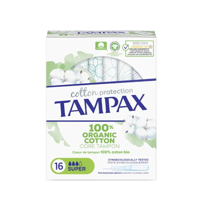 Tampax Organic Super Tampon, 16 Units