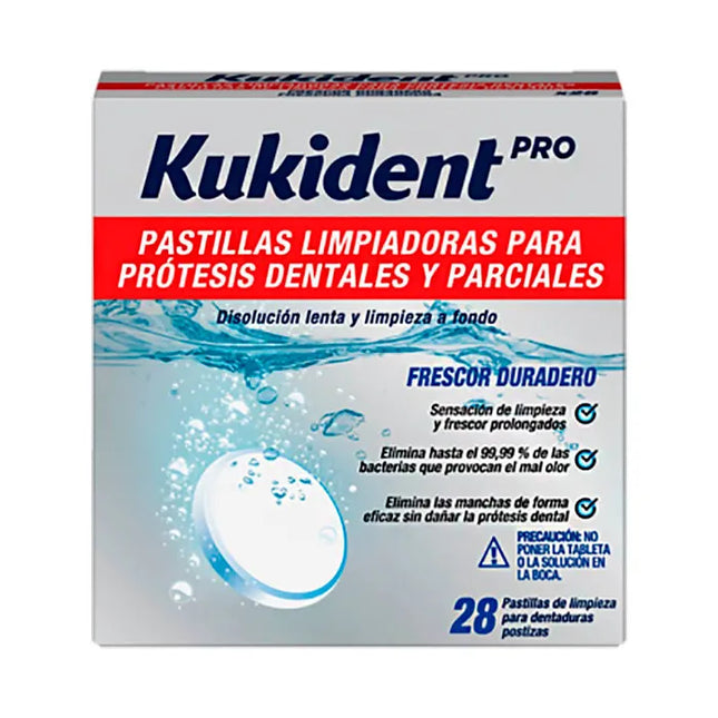 Kukident Pro Pastillas Limpiadoras, 28 Units
