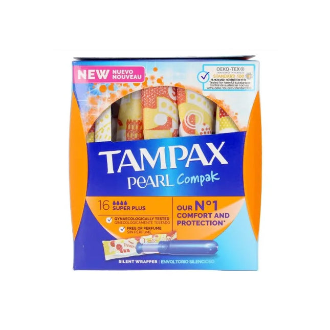 Tampax Pearl Compak Super Plus Buffer, 18 Units