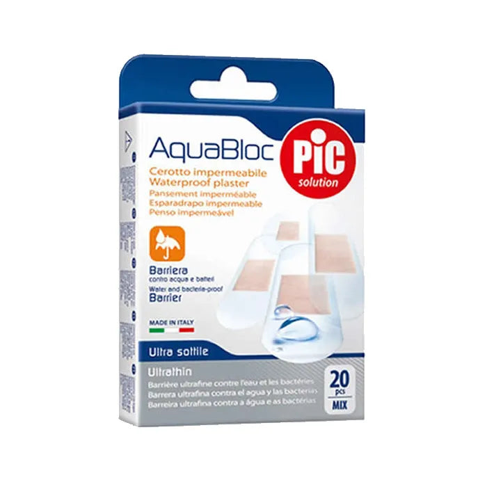 PIC Solution Pic Aquabloc With Bactericidal Adhesive Dressing 20 Uts Assortment