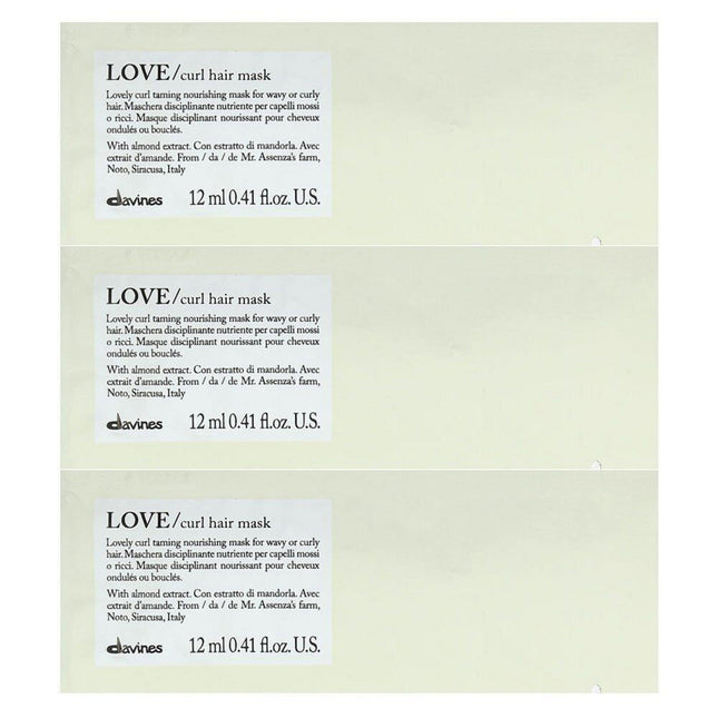 Davines Love – Hair Treatment Cream Mask Unisex, 12 pcs, 12 ml