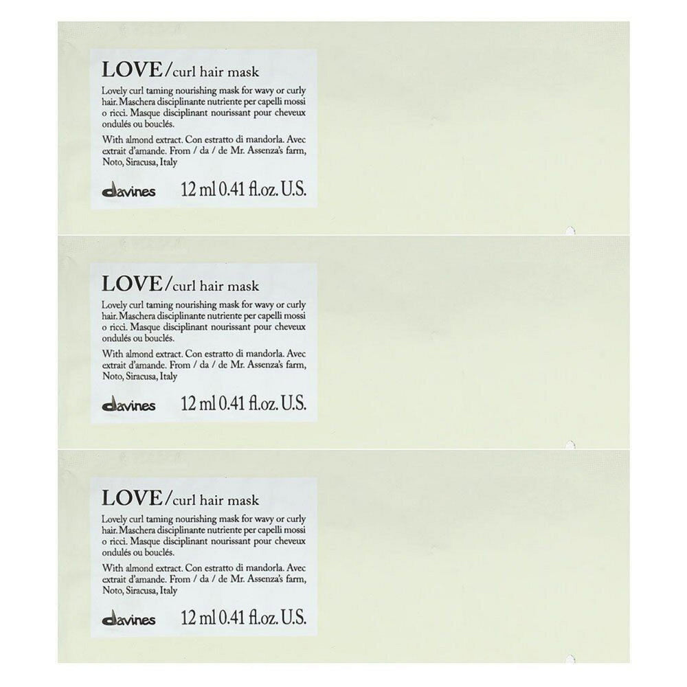 Davines Love – Hair Treatment Cream Mask Unisex, 12 pcs, 12 ml