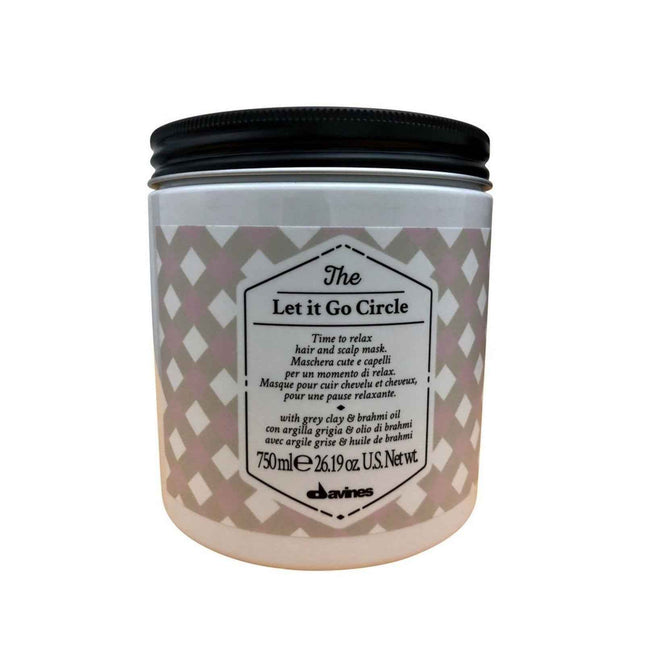 Davines The Let it Go Circle – Hair Treatment Cream Mask Unisex, Moisturization, Frizz Control, 750 ml