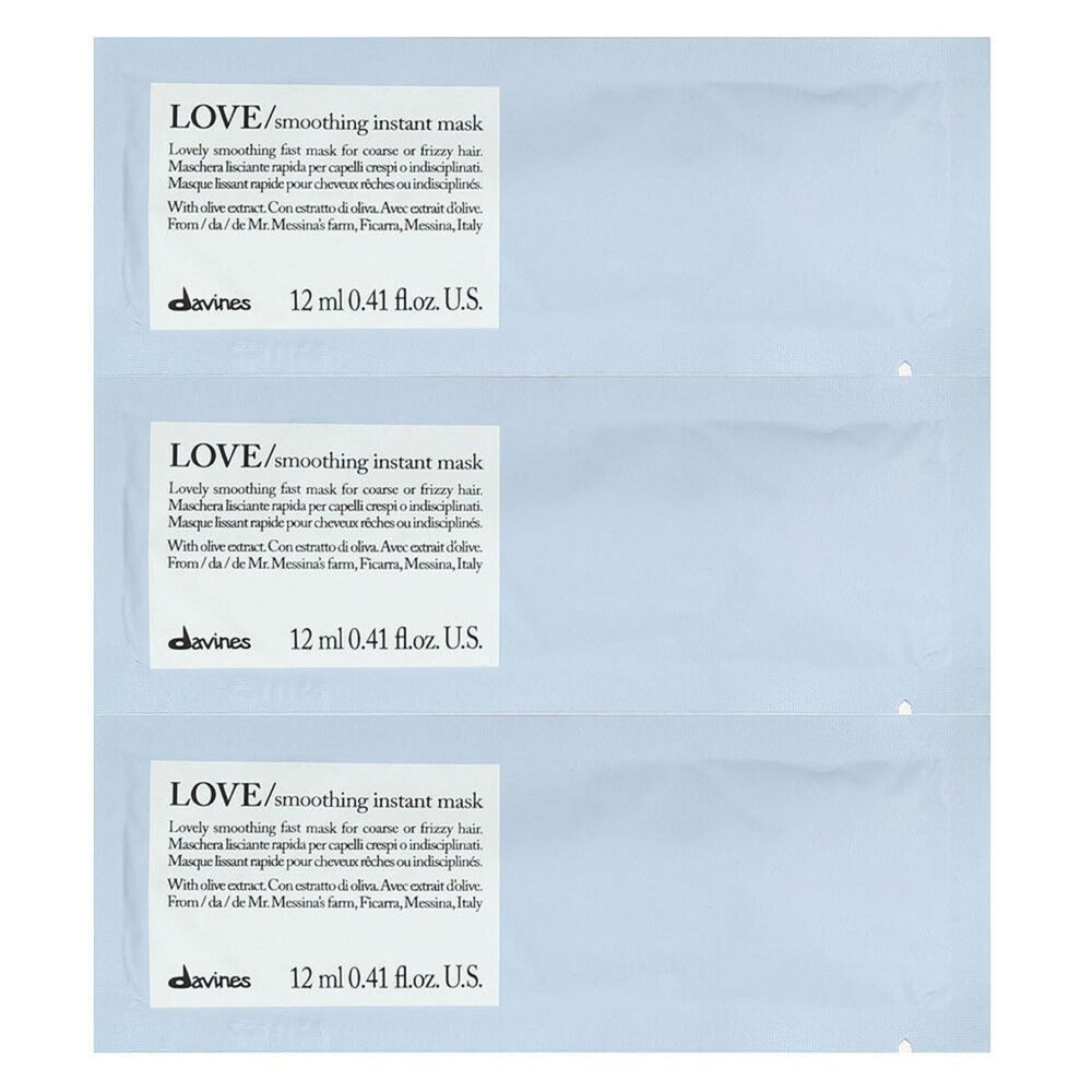 Davines Love Smoothing – Hair Treatment Cream Mask Unisex, 12 pcs, 12 ml