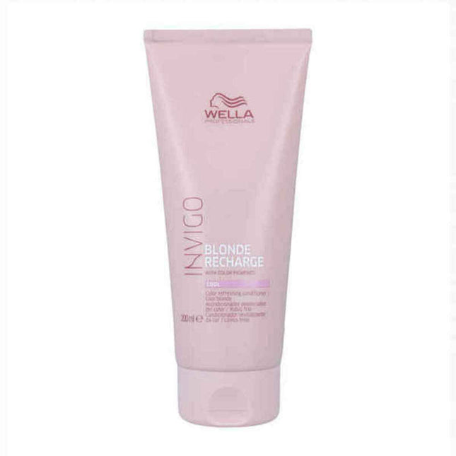 Wella Invigo Blonde Recharge – Conditioner Highlighted Cool Blonde Or Silver Hair Unisex, 200 ml