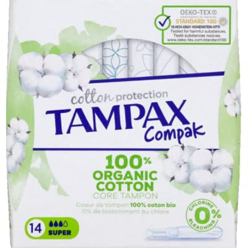 Tampax Algodón 100 Organico Tapón Super 14 U Unisex