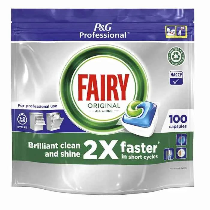 Fairy All-in-One Original Dishwasher Tablets, 100 capsules