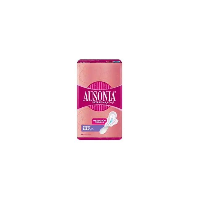 Ausonia Ultrafina Plus Compresas Super Alas 14 U