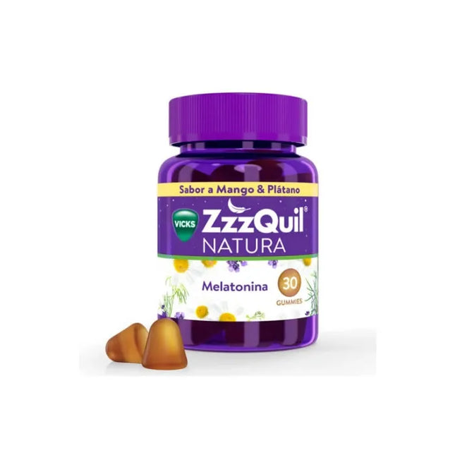 Vicks Zzzquil Natura Melatonin Mango & Banana Flavour, 30 Units