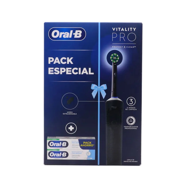 Oral-b Vitality Pro Black Electric Toothbrush, Set 3 Pieces