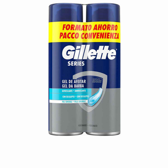 Gillette Series – Gel De Afeitar Piel Sensible Unisex, 2 X 200 ml