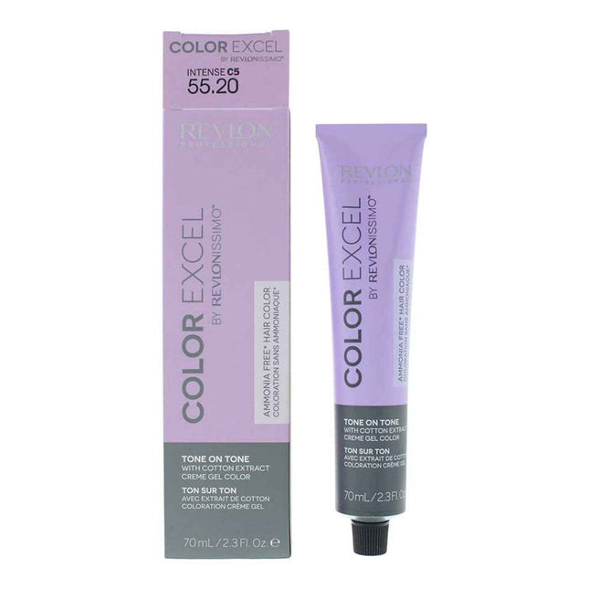 Revlon Color Excel – Semi-Permanent Hair Dye for Women, 55.20 Intense Light Burgundy, 70 ml